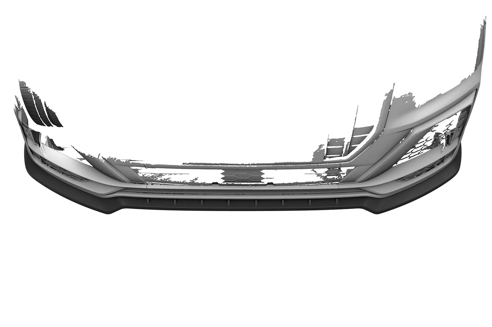 Cup-Spoilerlippe mit ABE für Audi SQ2 (GA) CSL839 Schwarz Strukturiert