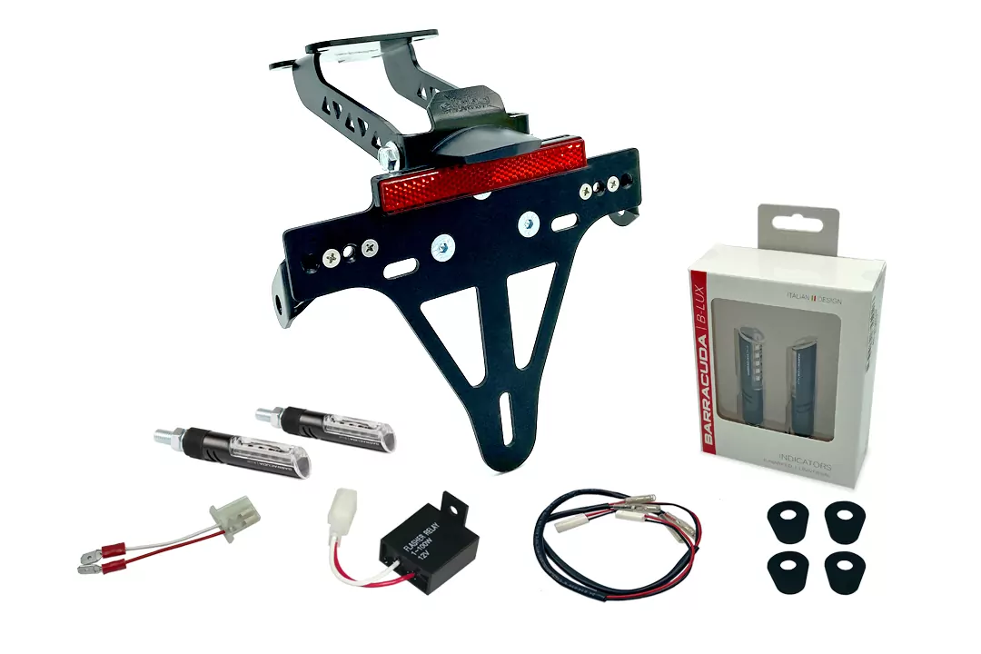 alpha Technik Kennzeichenhalter-Blinker-Kit IDEA (vorne + hinten) für Yamaha YZF-125R ab Modelljahr 2019-