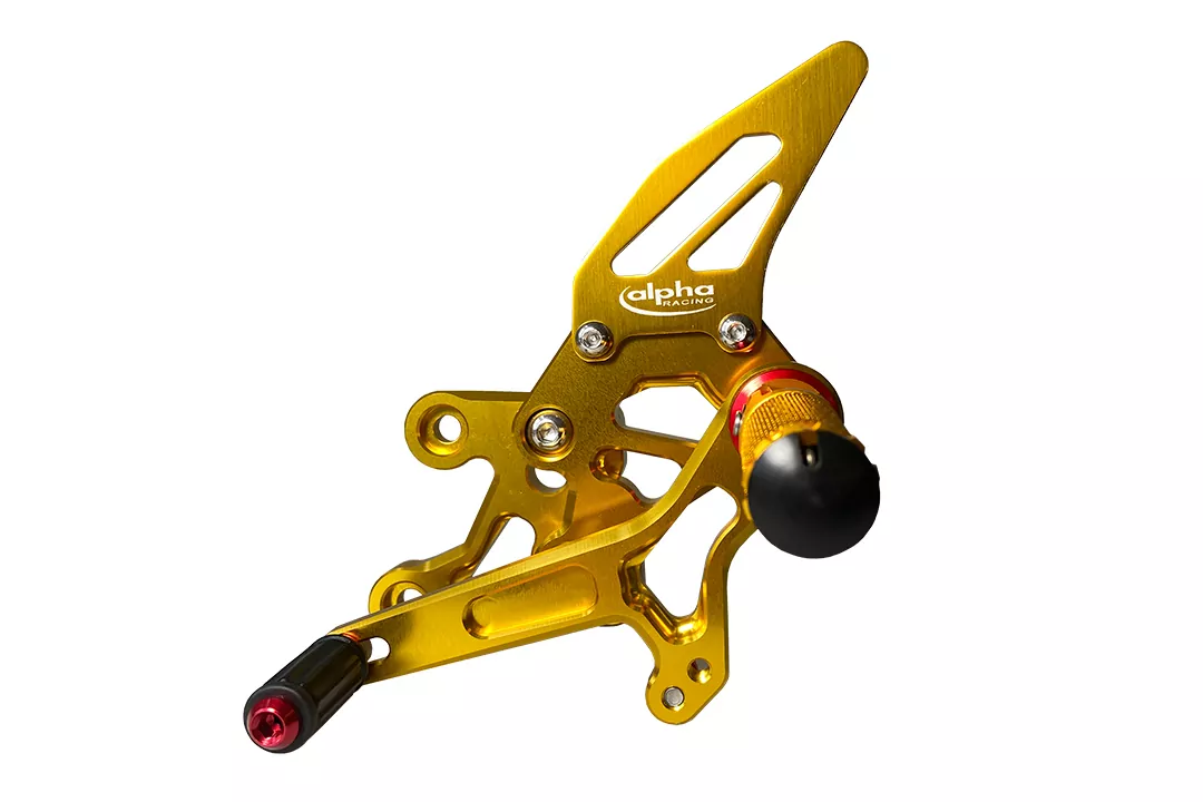 TRACK Fußrastenanlage goldfarben eloxiert Yamaha FZ1 (Fazer) 2006-2015 / FZ8 (Fazer) 2010-2013 ABE