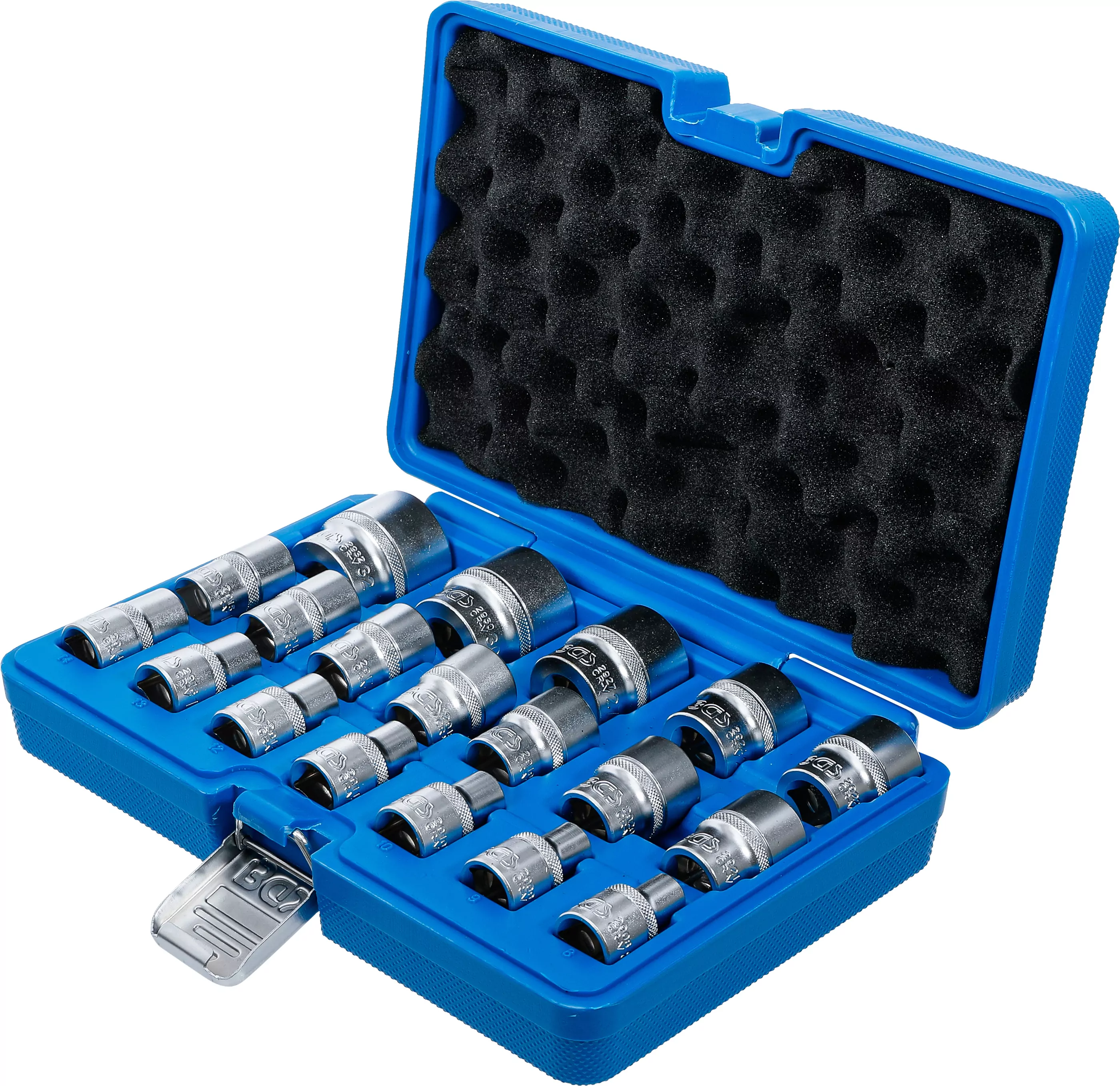 Steckschlüssel-Einsatz-Satz, Sechskant | Antrieb Innenvierkant 12,5 mm (1/2") | SW 8 - 32 mm | 19-tlg.