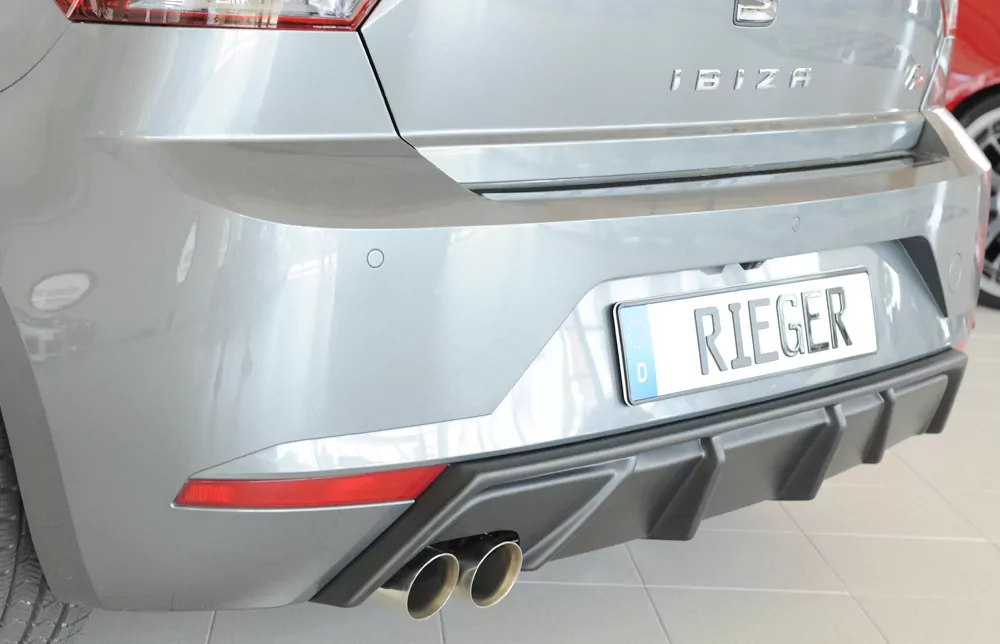 Rieger Heckeinsatz für Seat Ibiza FR (KJ) | 5-tür. 01.17- mit Endrohraussparung für Sport-ESD links