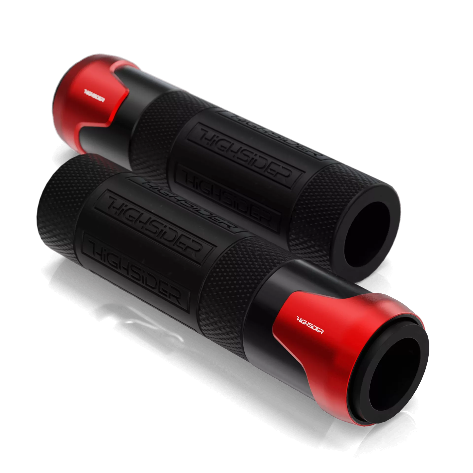 HIGHSIDER Akron Handlebar Grip Rubber, 7/8" (22.2 mm), 132 mm, Red