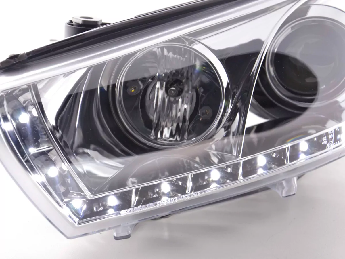 Scheinwerfer Set Daylight LED TFL-Optik VW Scirocco 3 Typ 13 Bj. 08- chrom