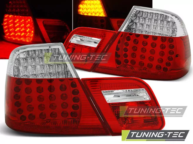 Led Tail Lights Red White Fits Bmw E46 04.99-03.03 Coupe