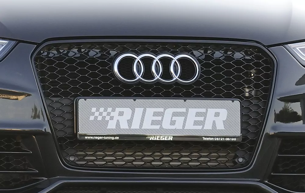 Kühlergrill Audi RS4 (B8), schwarz glänzend glanz schwarz für Audi RS4 (B8) Avant 09.12- (ab Facelift)
