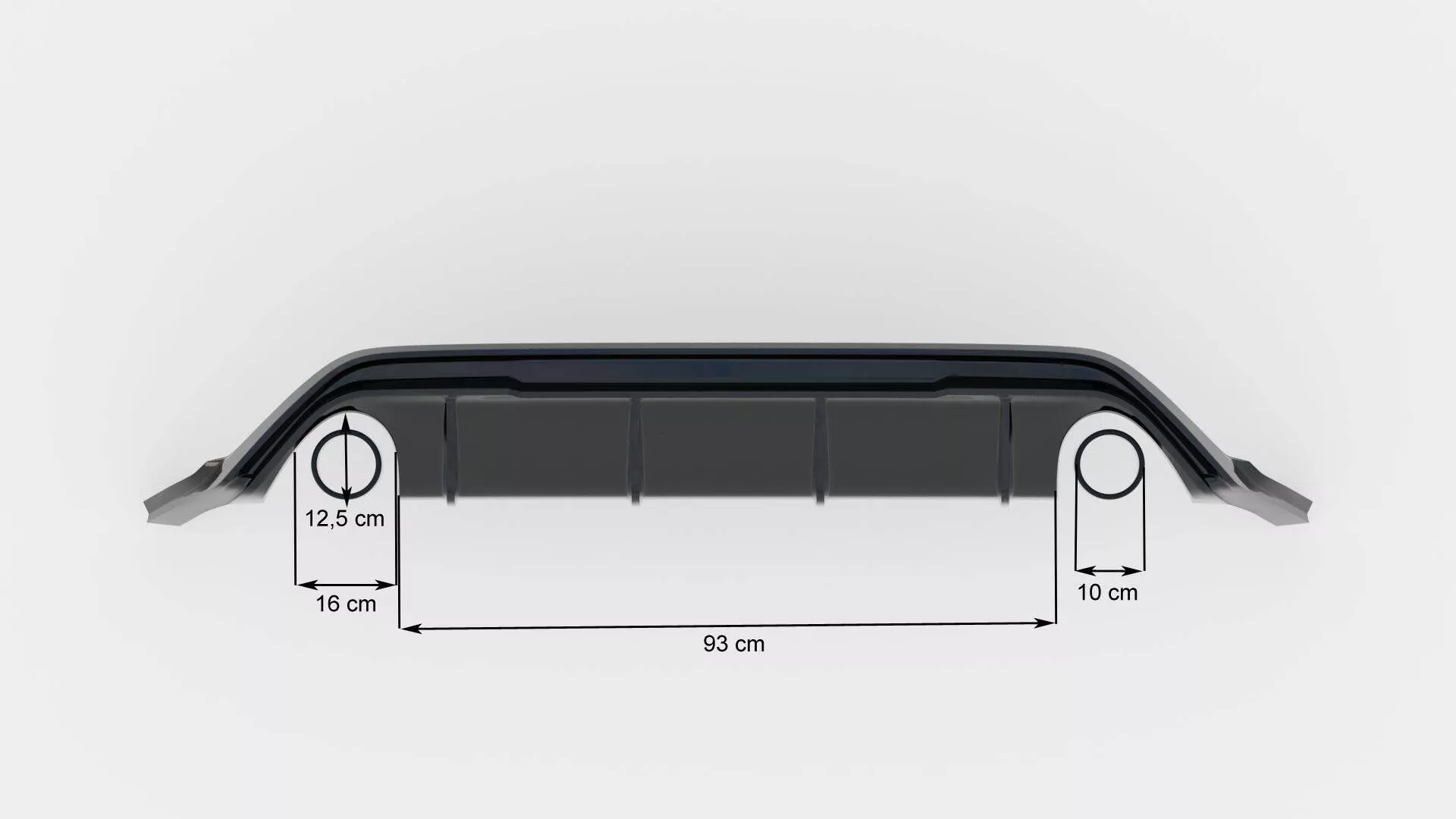 Diffusor Heck Ansatz V.3 Für Ford Focus Hatchback ST Mk4  Schwarz Hochglanz