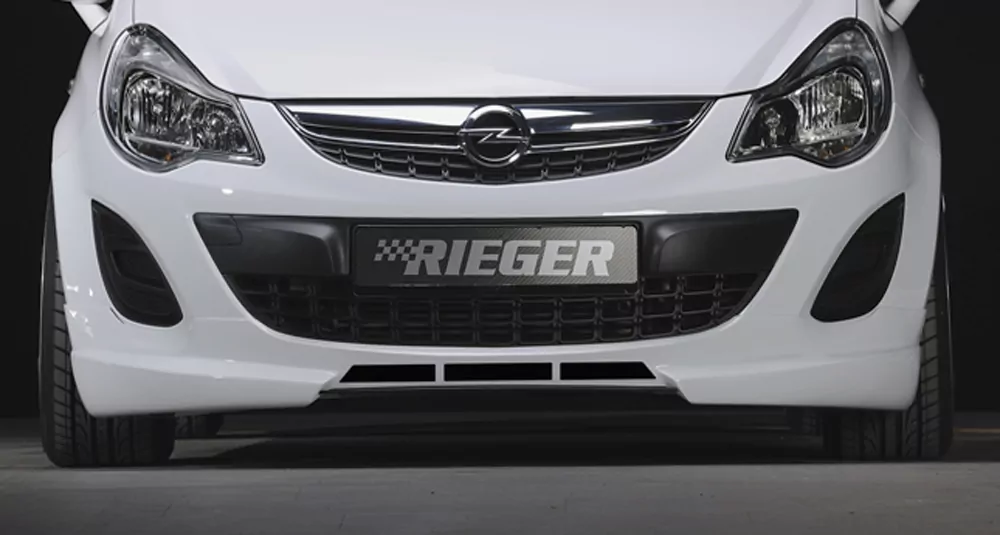 Rieger Spoilerlippe für Opel Corsa D - 5-tür. 01.11- (ab Facelift) carbon optik