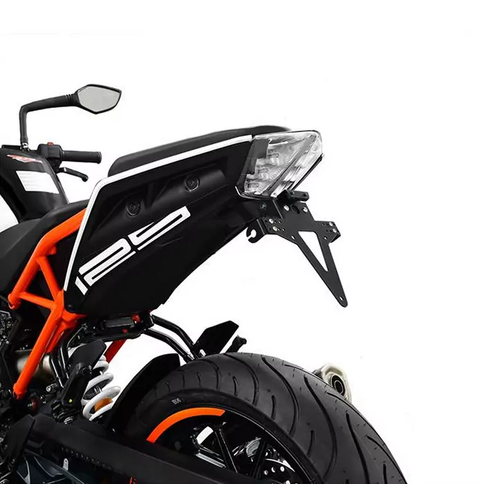Kennzeichenhalter-Set | KTM 125 / 390 Duke | 17-20 verstellbar | inklusive Reflektor | Halter | KZB