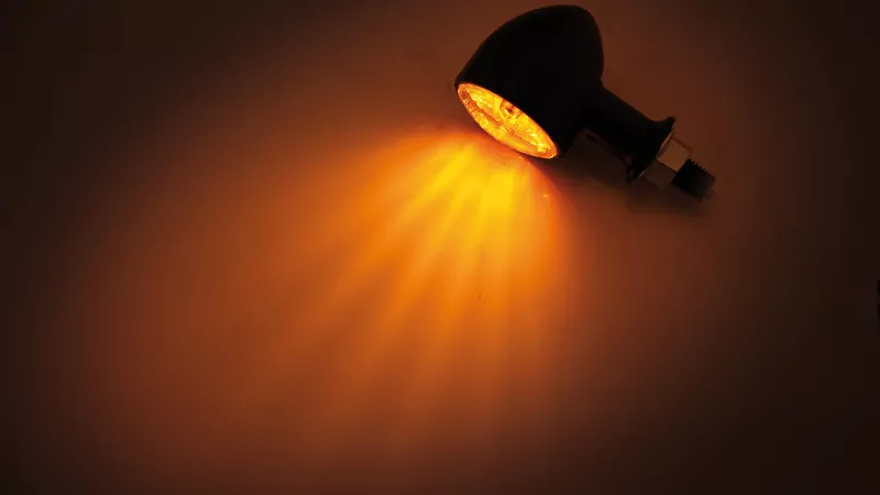 SHIN YO Arizona Mini Indicators Black/Orange Short, E-Approved (Pair)