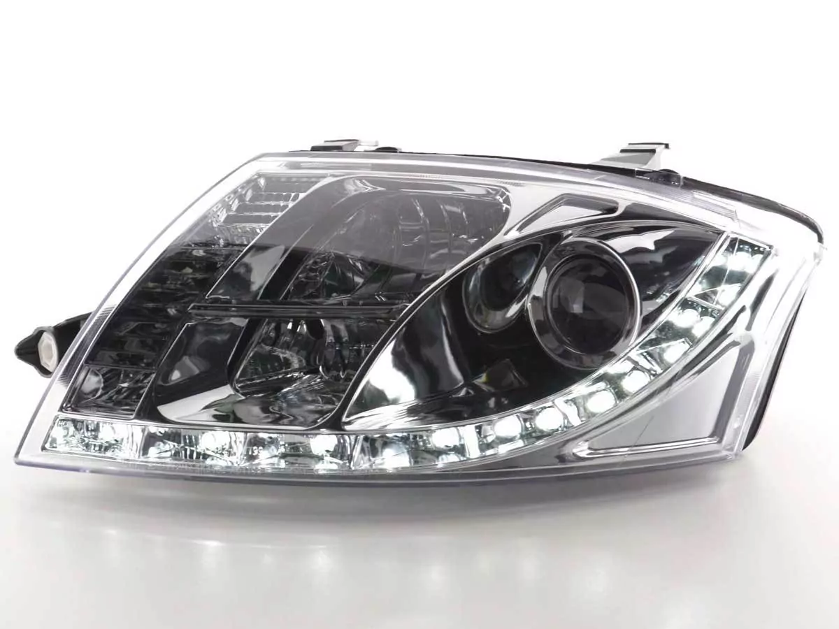 Scheinwerfer Set Daylight LED Tagfahrlicht Audi TT Typ 8N Bj. 99-05 chrom