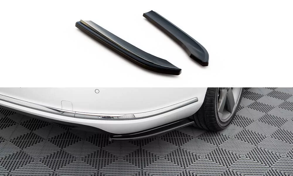 Heck Ansatz Flaps Diffusor Für Volkswagen Passat Variant B7 Schwarz Hochglanz