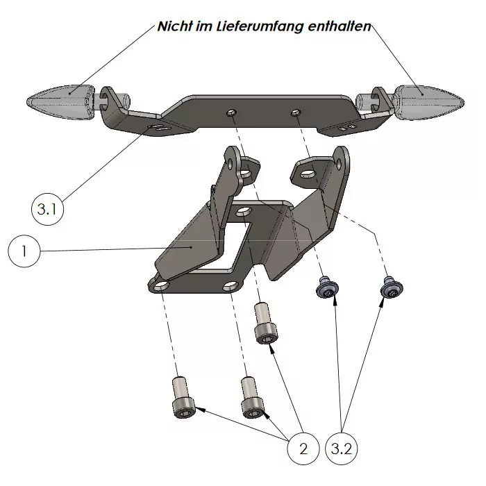 Kennzeichenhalter | DUCATI Hypermotard 950 | 19-20 verstellbar | schwarz | inkl. Reflektorhalter