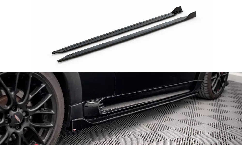 Seitenschweller Ansatz Für V.2 Für Mini Cooper John Cooper Works R56 Schwarz Hochglanz