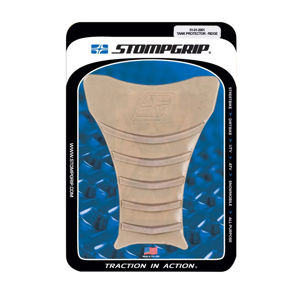 Stompgrip Traction Pad Smoothridge Universal Tankpad Standard Ridge (1 Stück) ca. 189 mm x 145 mm Klar