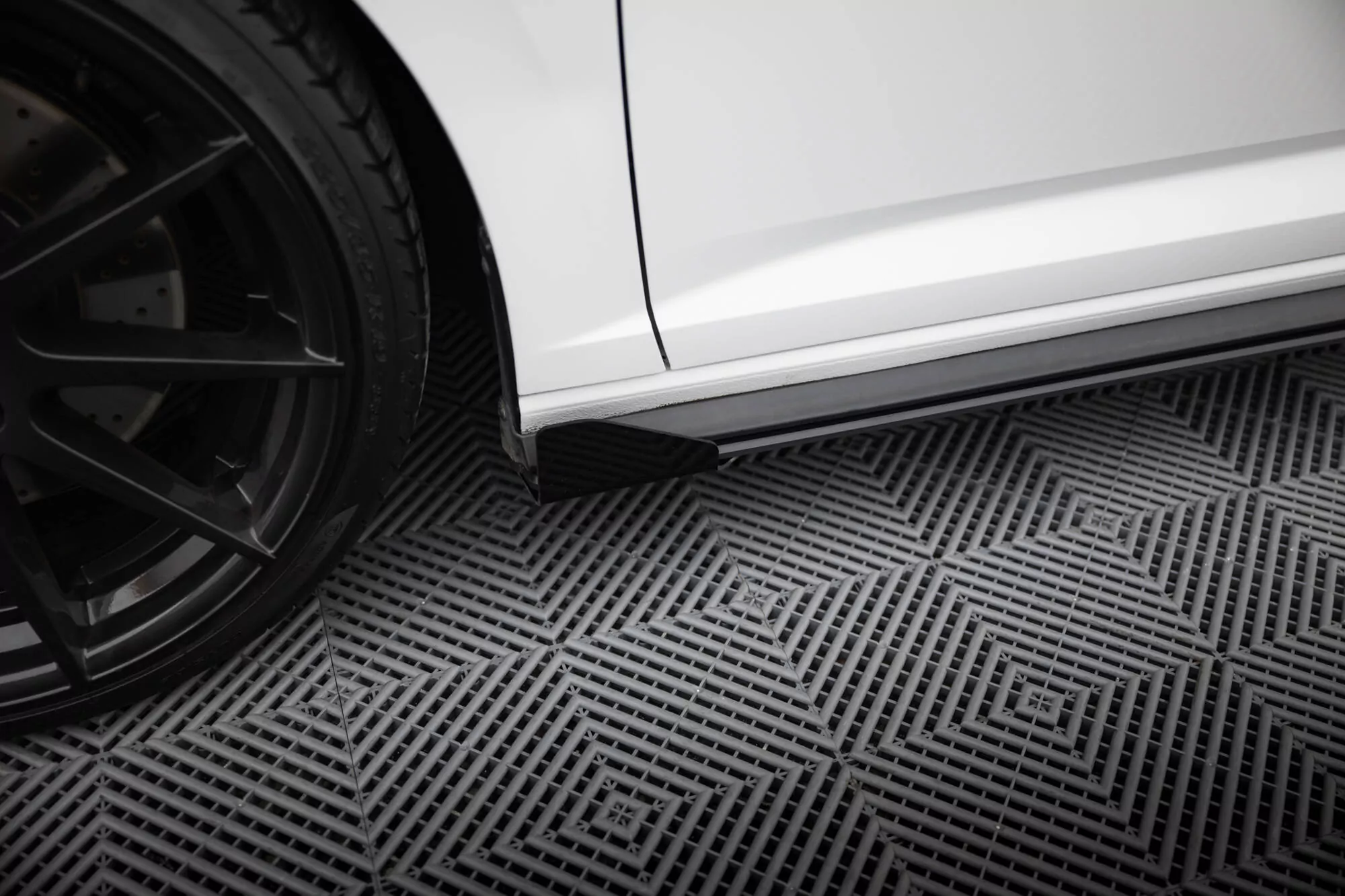 Street Pro Seitenschweller Ansatz Für + Flaps Volkswagen Jetta GLI Mk7 Schwarz Hochglanz