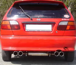 Nissan Almera Typ N15 Hatchback  Endschalldämpfer Ausgang rechts/links  - 2x90 Typ 13 rechts/links