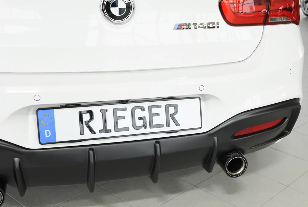Rieger Heckeinsatz für BMW 1er F21  (1K2) | Lim. / 2-tür. 05.2015- (ab Facelift) LCI nur für M-Paket-Heckschürze, nur M135i / M140i