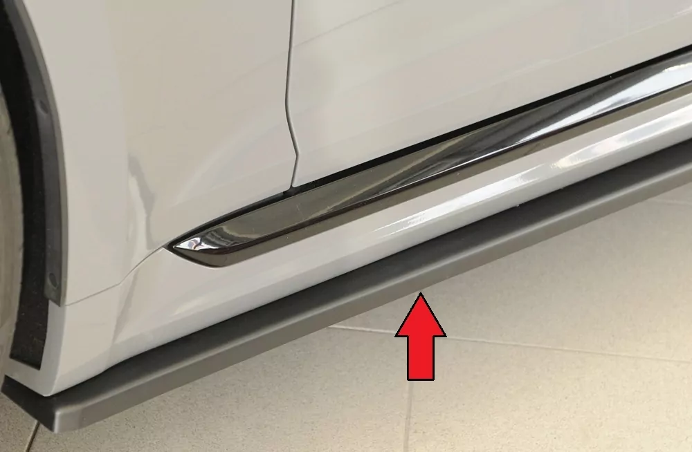 Rieger Seitenschweller links ansatz matt schwarz für Audi RS5 (B9/F5) Coupe 03.17-02.20 (bis Facelift)