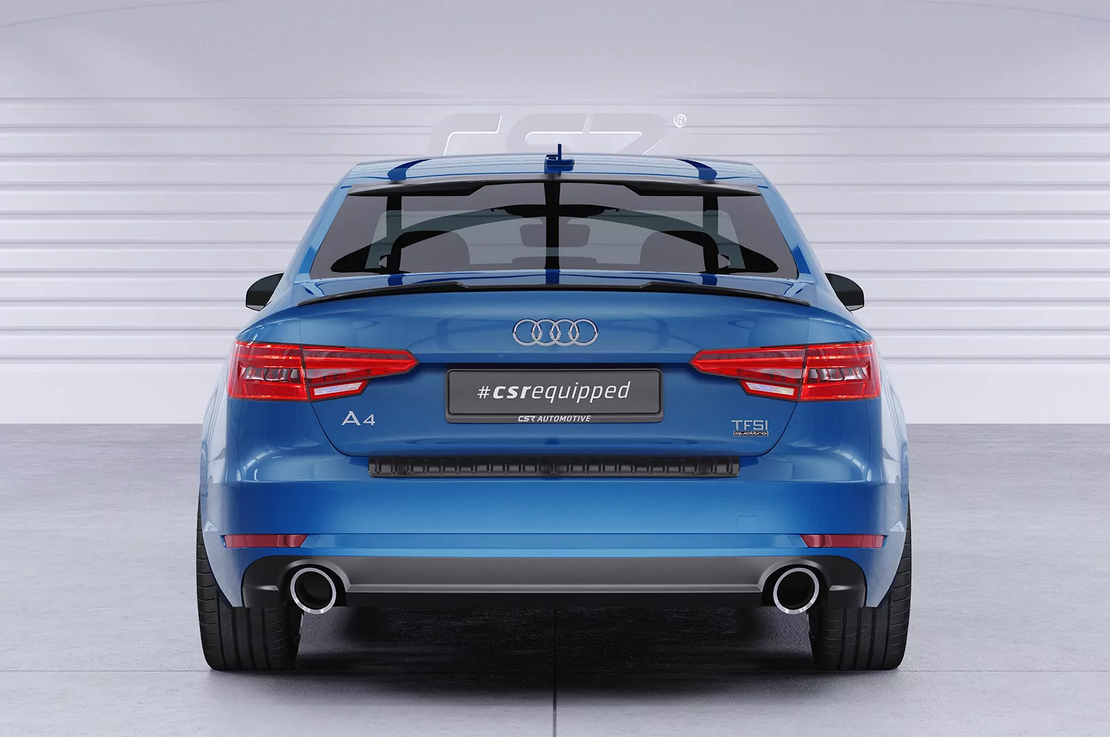 Heckflügel mit ABE für Audi A4 B9 (Typ 8W) Limousine HF840 Schwarz Strukturiert