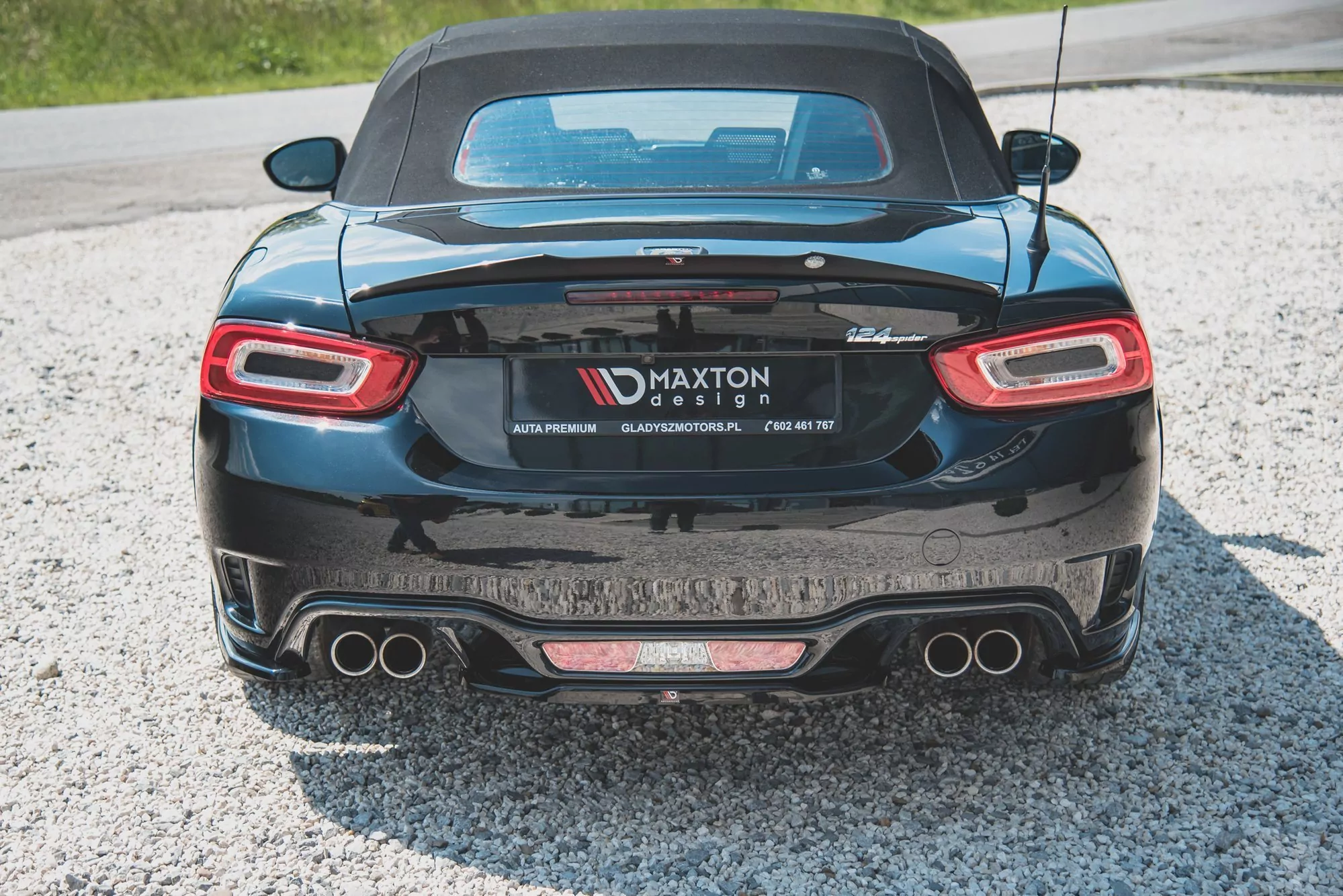 Spoiler CAP Passend Für Fiat 124 Spider Abarth Schwarz Hochglanz