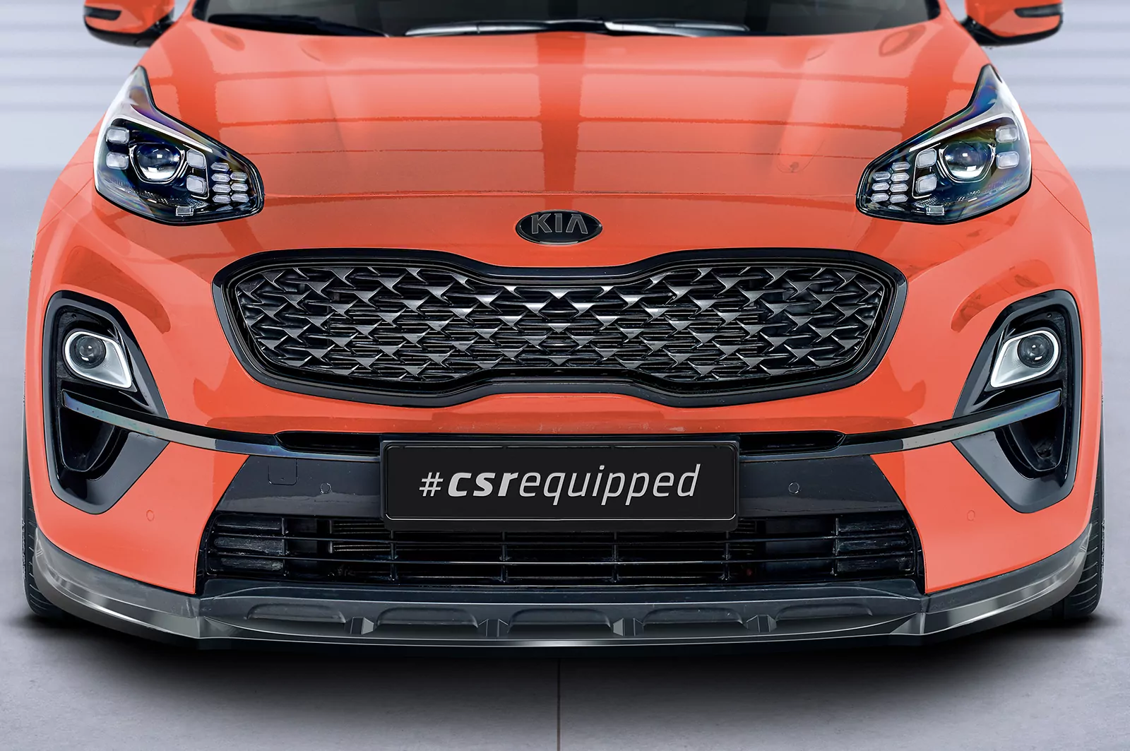 Cup-Spoilerlippe mit ABE für Kia Sportage QLE CSL577 Schwarz Strukturiert