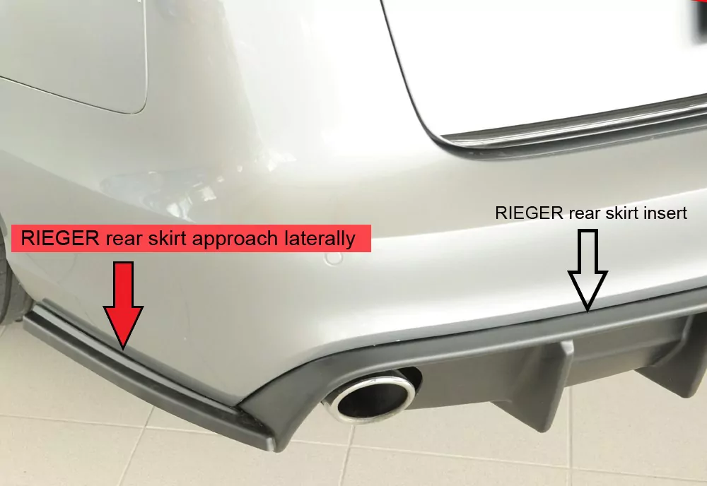 Rieger Heckschürzenansatz seitlich links für Audi A6 S6 (4G/C7) Lim. 02.12-08.14 (bis Facelift)