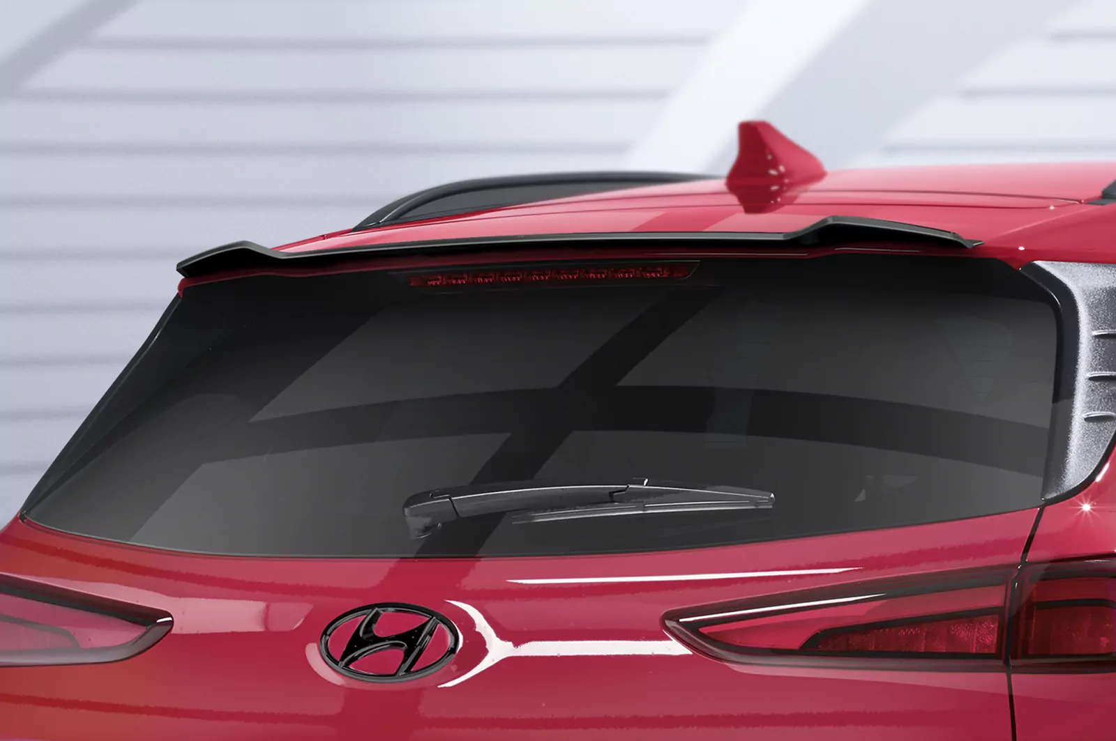 Heckflügel mit ABE für Hyundai Kona HF936 Schwarz Strukturiert
