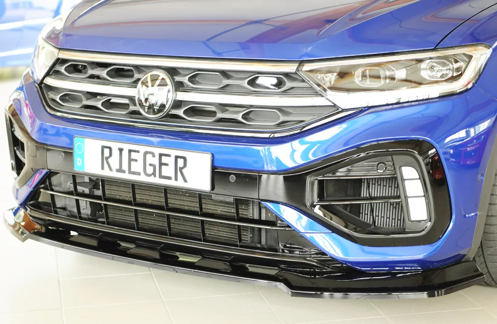 Rieger Spoilerschwert nur für R / R-Line glanz schwarz für VW T-Roc R (A1) 5-tür. 01.22- (ab Facelift)