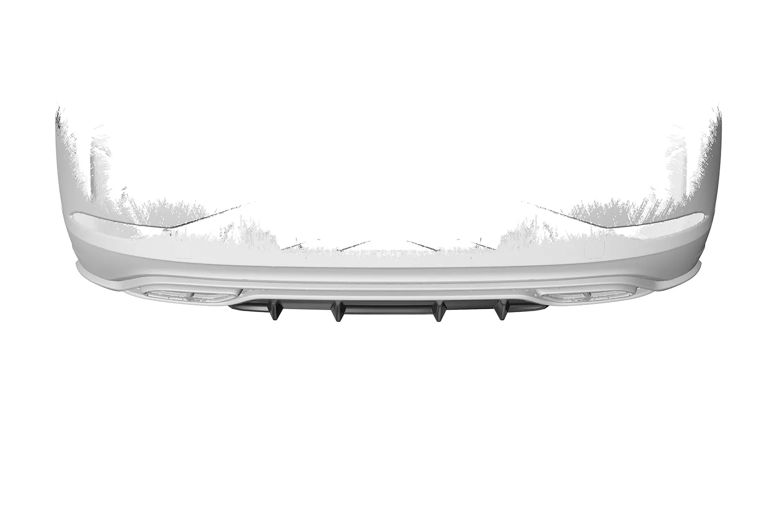 Heckansatz für VW Polo 6 2G (Typ AW) R-Line HA440 Schwarz Strukturiert