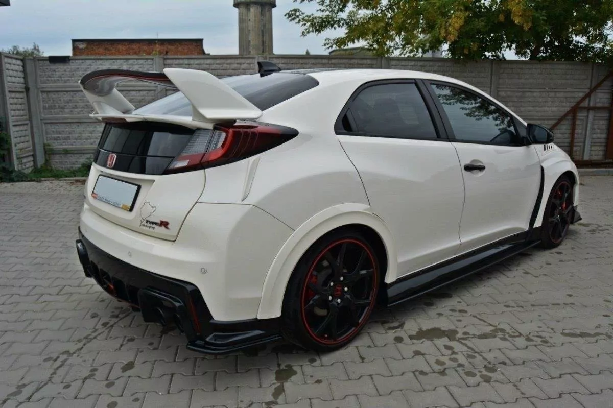 Spoiler CAP Passend Für Passend Für N.1 HONDA CIVIC IX TYPE R Schwarz Hochglanz Schwarz Hochglanz