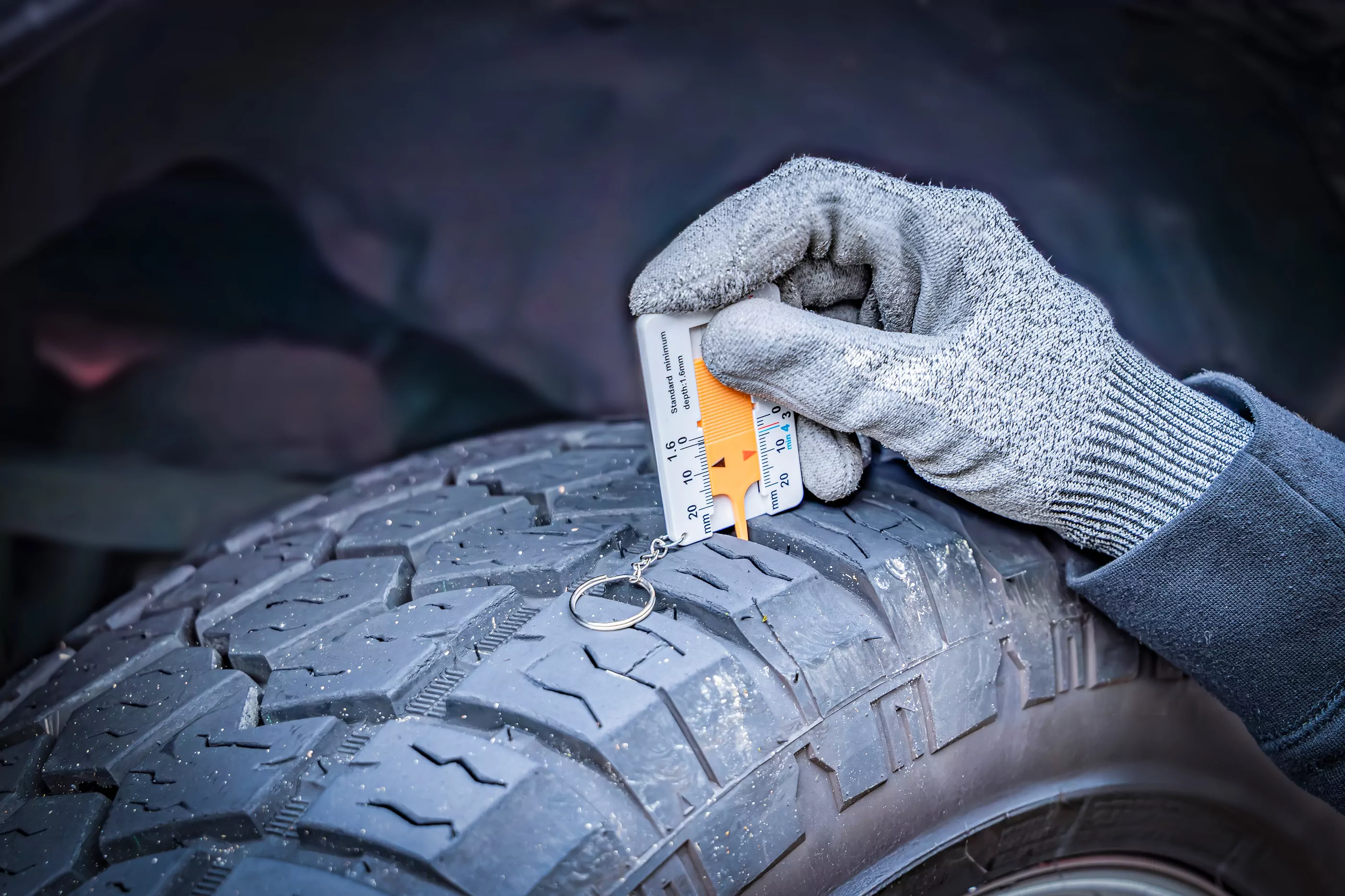 Profiltiefenmesser | mit Schlüsselanhänger | 0 - 20 mm