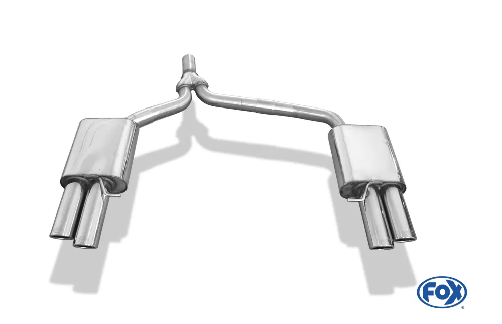 Audi A4 B8 Limousine/ Avant + S-Line  Endschalldämpfer rechts/links zweiflutig inkl. Y-Adapterrohr Ø55mm innen - 2x88x74 Typ 32 rechts/links