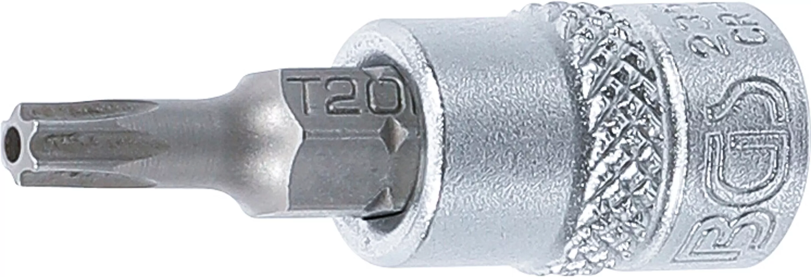 Bit-Einsatz | Antrieb Innenvierkant 6,3 mm (1/4") | T-Profil (für Torx) mit Bohrung T20