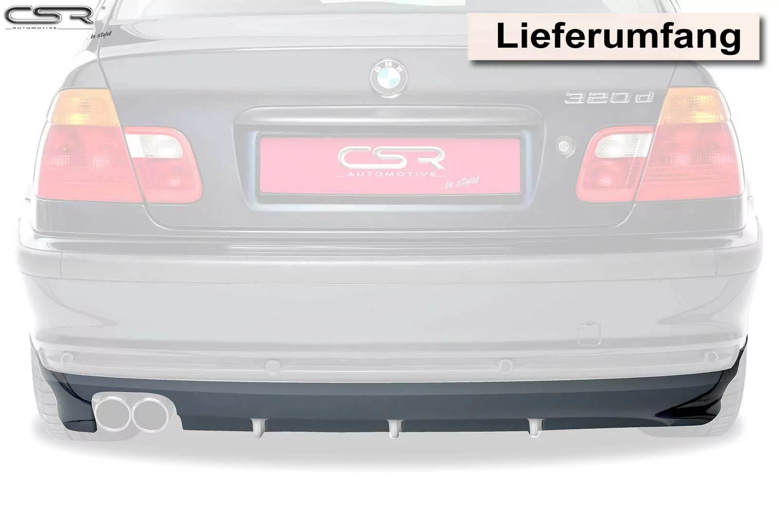 Heckansatz für BMW 3er E46 Limo / Touring HA134