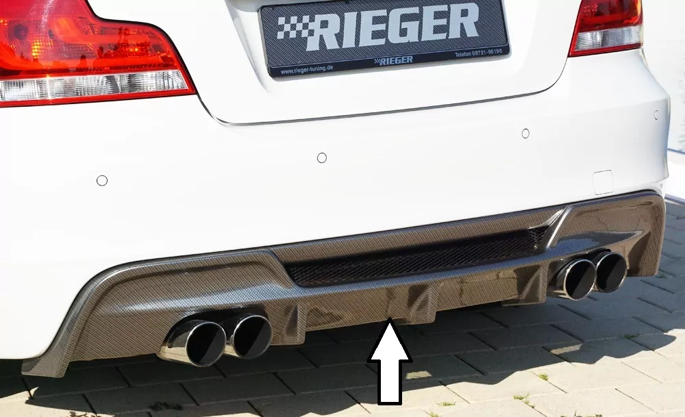 Rieger Heckeinsatz für BMW 1er E82, E88  (182 / 1C) - Coupé 10.07- carbon optik
