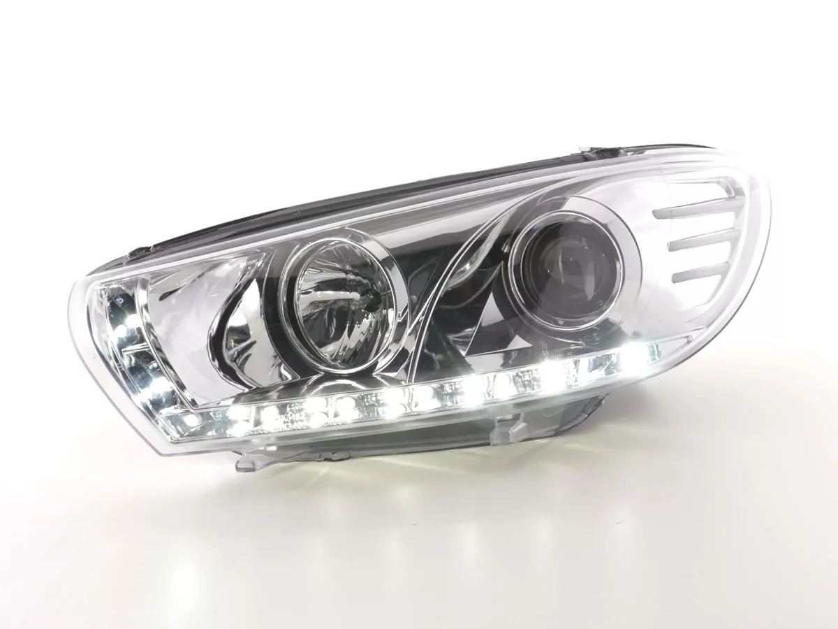 Scheinwerfer Set Daylight LED Tagfahrlicht VW Scirocco 3 Typ 13 chrom