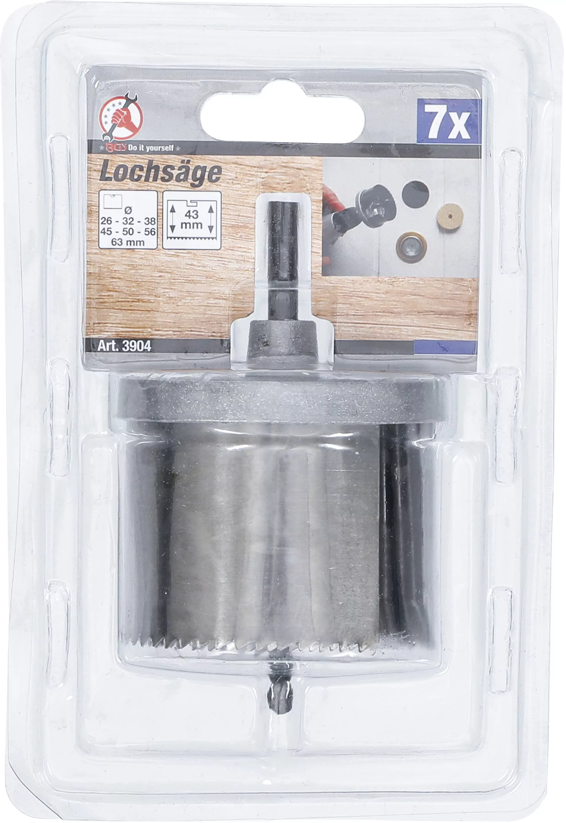 Lochsägen-Satz | Ø 26 - 63 mm | Tiefe 43 mm | 7-tlg.