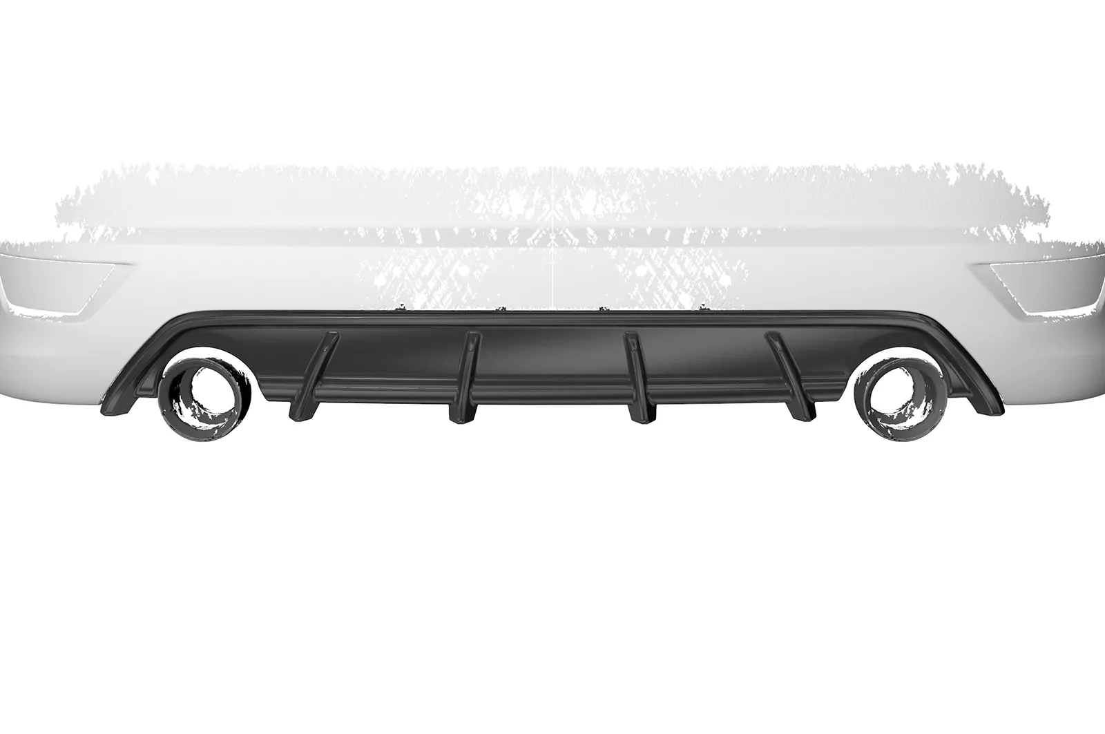 Heckansatz für Ford Focus ST MK2 HA271 Strukturiert (schwarz matt)