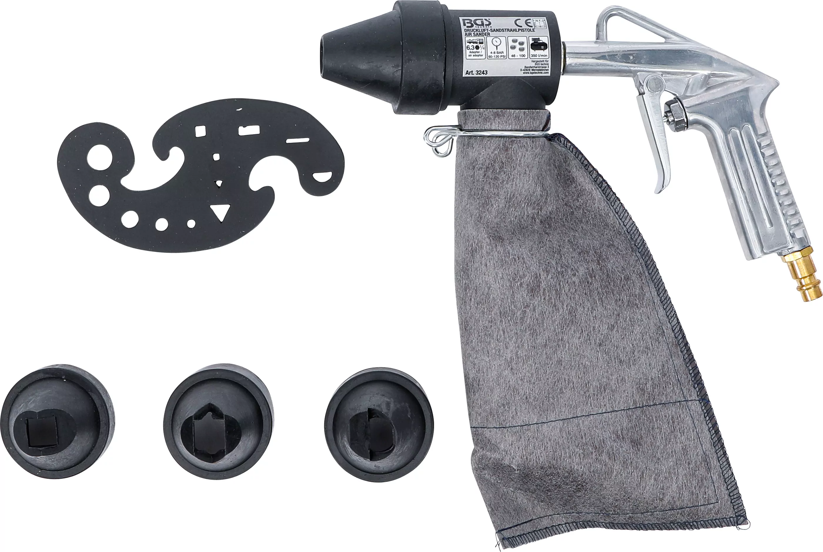 Druckluft-Sandstrahlpistole inkl. Zubehör