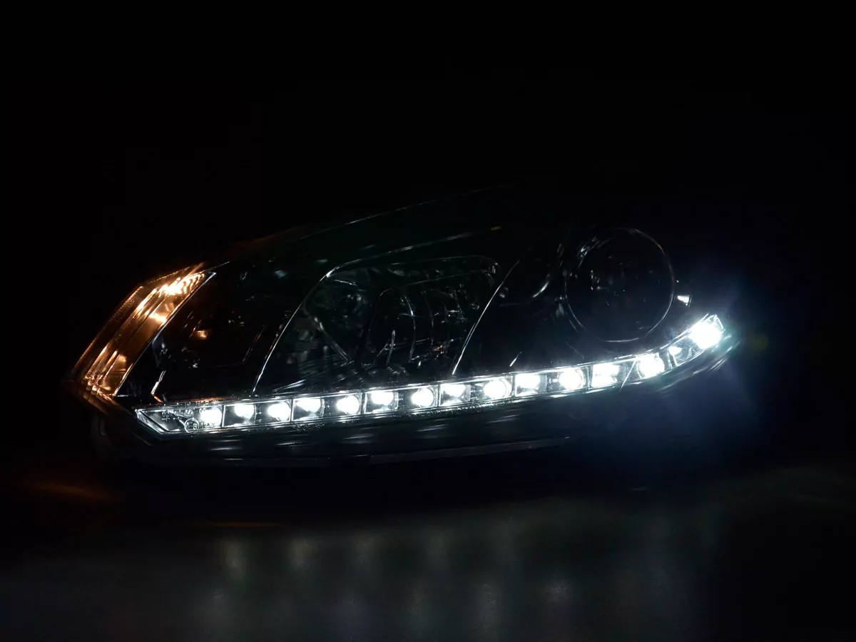 Scheinwerfer Set Daylight LED Tagfahrlicht VW Golf 6 Typ 1K Bj. 08- chrom