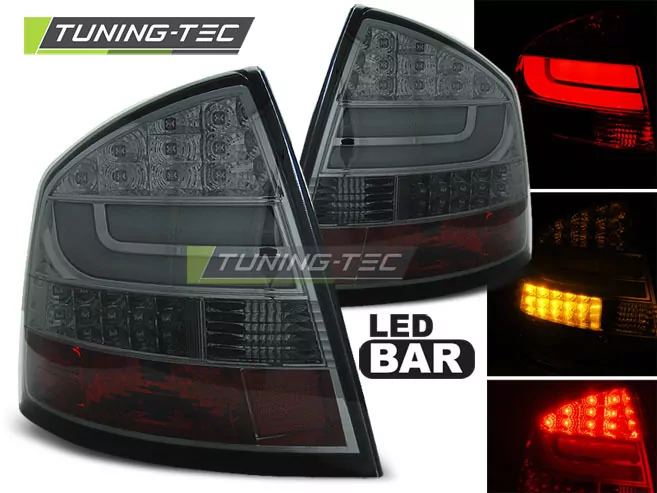 Led Bar Tail Lights Smoke Fits Skoda Octavia Ii Sedan 04-12