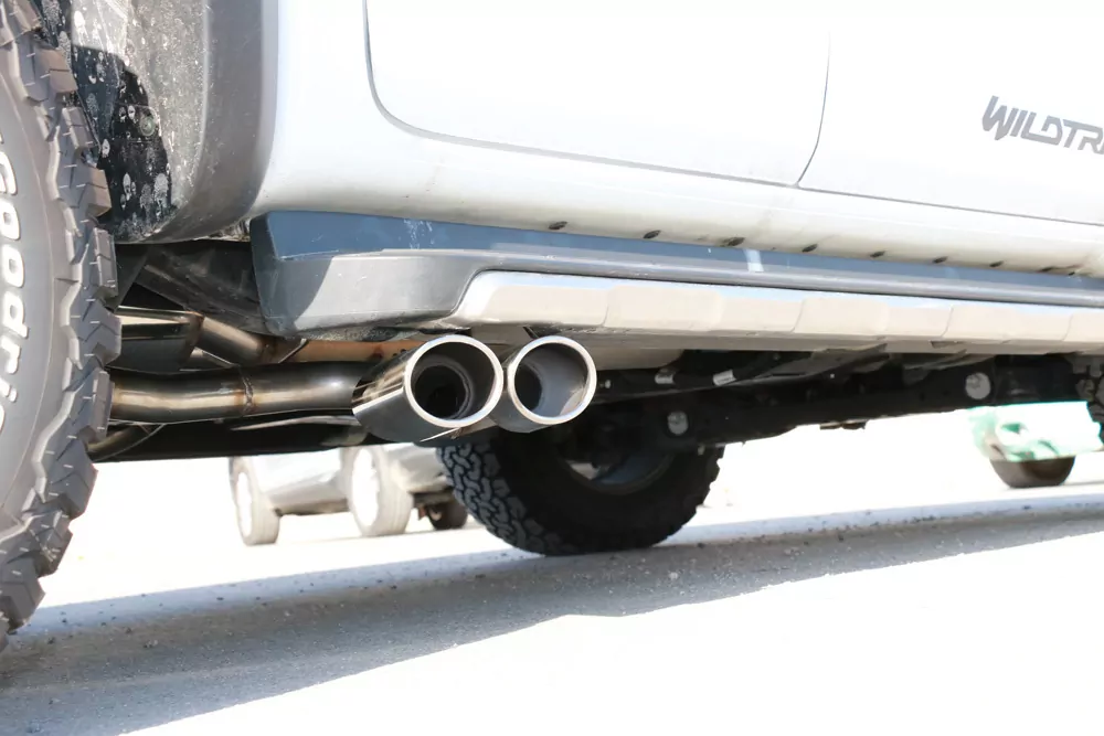Ford Ranger ab 10/2016 4x4 - Wildtrak  Endschalldämpfer Sidepipe, Ausgang rechts und links am Fahrzeug - 2x115x85 Typ 38 rechts/links