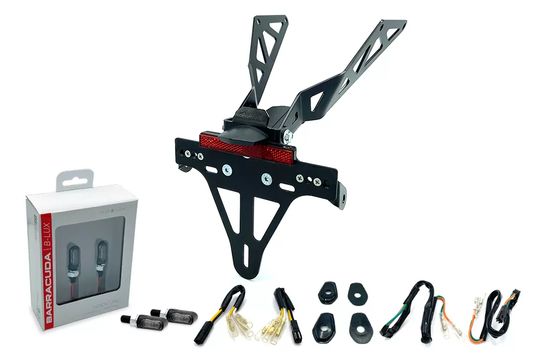 Kennzeichenhalter-Blinker-Kit M-LED (vorne + hinten) für Honda CB650R / CBR650R / CB650RA / CBR650RA ab Modelljahr 2021