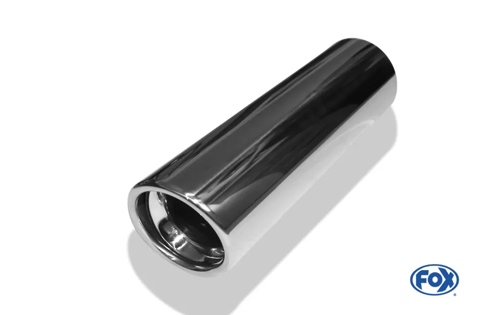 Anschweißendrohr Typ 17  Ø 80 mm / Länge: 300 mm - rund / eingerollt / 15° abgeschrägt / mit Absorber