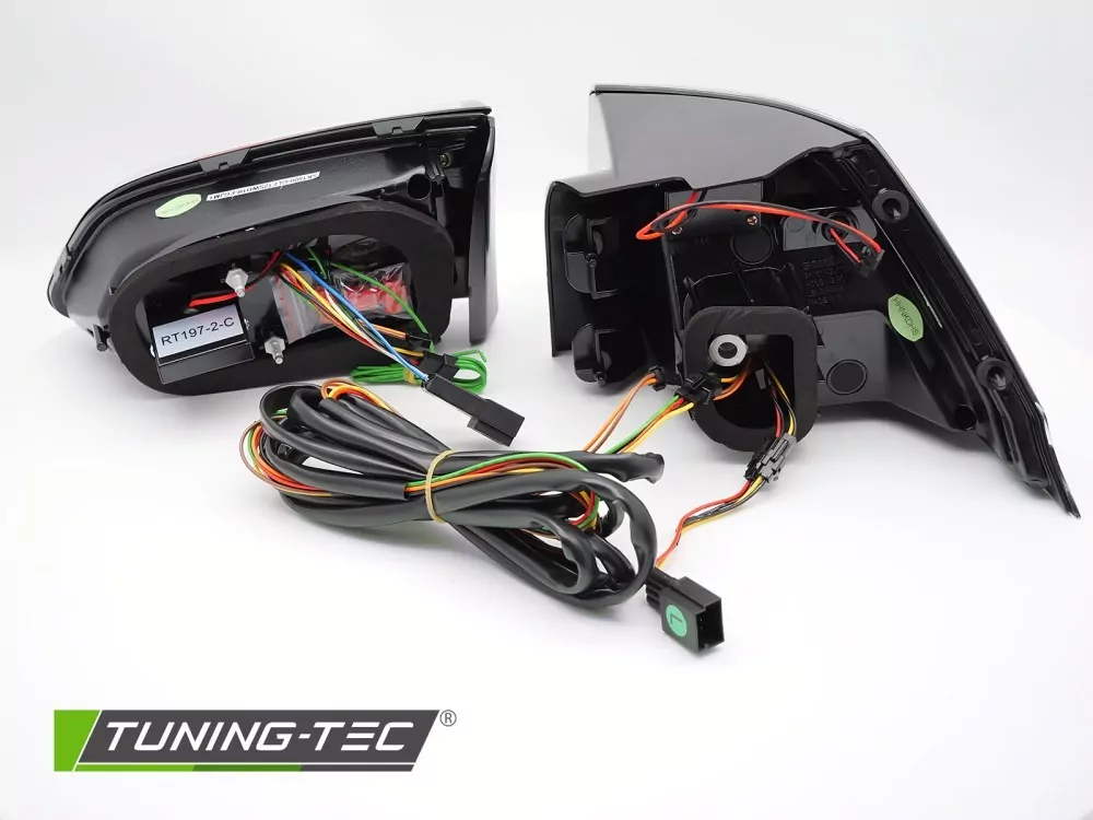 Led Tail Lights Black Smoke W/red Seq Fits Vw Golf 7 13-17 Sw