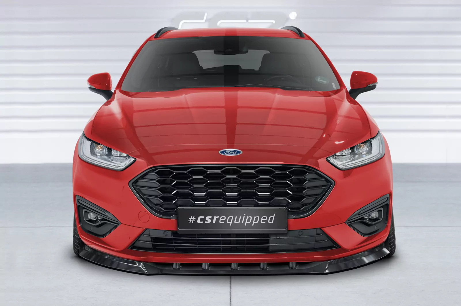 Cup-Spoilerlippe mit ABE für Ford Mondeo MK5 BA7 Turnier ST-Line CSL629 Schwarz Strukturiert