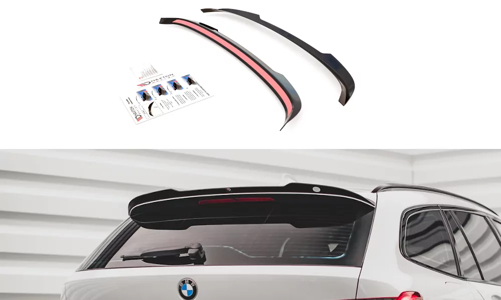 Spoiler CAP Für BMW 3er Standard / M340 / M-Paket / M3 Touring G21 / G81 Schwarz Hochglanz