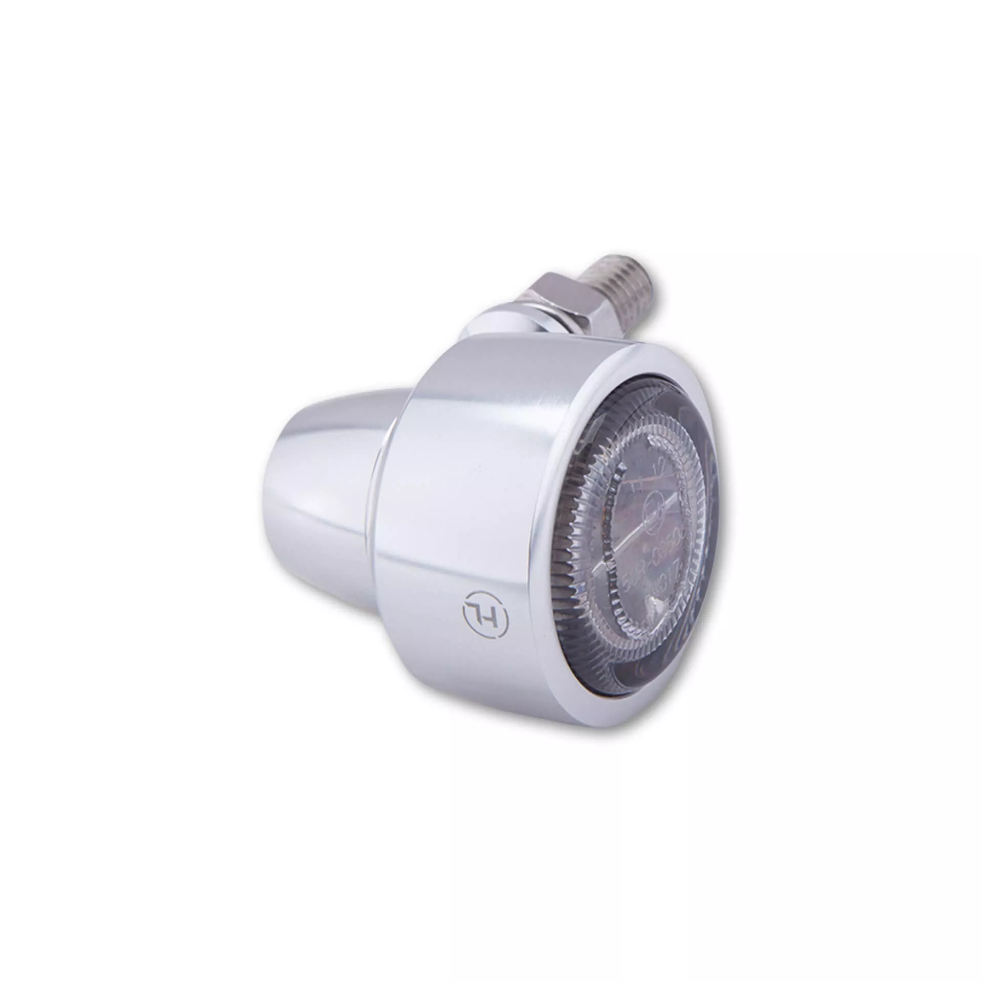 HIGHSIDER Pro Classic-X1 LED Indicator Gehäuse  Silber / Linse Rauchgrau (Paar), Vorn & Hinten