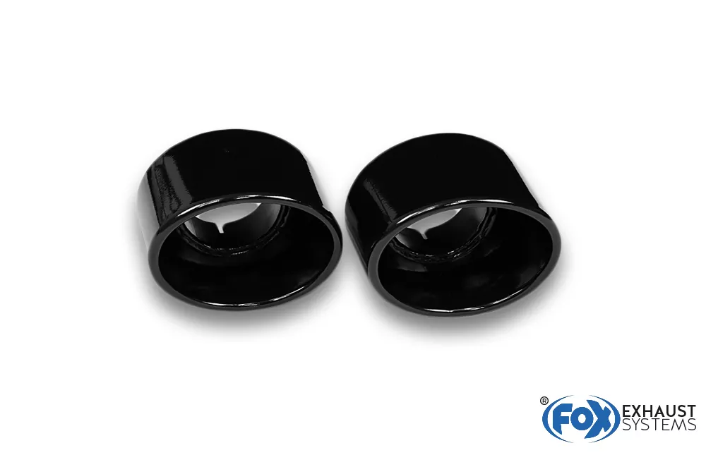 Hyundai i30N Performance + Fastback Endrohre passend auf den originalen Endschalldämpfer - 129x106 Typ 32 rechts/links schwarz glänzend emalliert