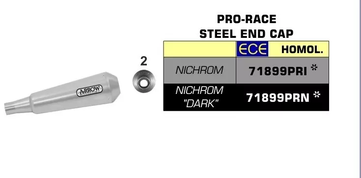 Arrow Nichrom Pro-Race Silencer Brixton BX 125 X / Felsberg 125 X 19-